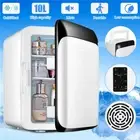 10L Mini Fridge Portable Car Refrigerator AC/DC Powered Cooler and Warmer White