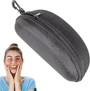 [Generic] Hard Sunglasses Case - EVA Sunglass Hard Case | Portable Sunglasses Hard Case With Hook & Felt Lining | Waterproof Hard Sunglass Case | Safety Sunglasses Case Hard Shelll For Men & Women