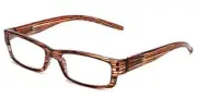 Calabria 757 Reading Glasses w/Striped Designs & Matching Case in Tangerine+1.25