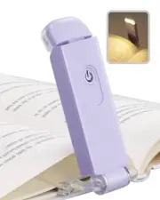 DEWENWILS USB Rechargeable Book Light for Reading in Bed, Clip-on LED Purple