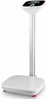 Digital Height Weight Scale, Range: 72-210cm, 0.2-205kg, with LED Display, USB Charging, Telescopic Rod Precision Scale, 22 Data Analysis, for Weight/Height/Obesity Value/BMI Measurement,White