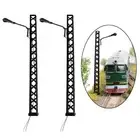 2 Pieces 1:87 Lattice Mast Light Decoration Accs Sand Table Model Railroad