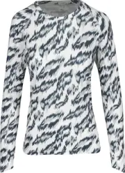 Puma You-V Animal Crew Lucite/Bright White Shirt Women L
