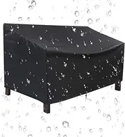 Patio Couch Cover - Patio Sofa Covers Waterproof - Dust-Proof Cloth Adjustable Straps Attached Solution for Porch Backyard Poolside Bench