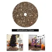 Sequin Christmas Tree Skirt Decorative Xmas Tree Mat for Doorway Party Hotel