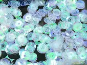 5000 Clear AB luster 6mm CUP round loose sequins Paillettes sewing Wedding craft