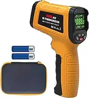Infrared Thermometer Pyrometer 50:1 Industrial Temperature Gun -58℉~2552℉(-50℃~1400℃) IR Laser Thermometer, High Temp Non-Contact Digital Thermometer for Furnace Smelt Forge