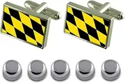 [Select Gifts] Shirt Dress Studs Munich City Germany Flag Cufflinks
