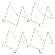 Plate Stand, 5.5" Picture Frame Holder Stainless Steel Display Easel 4pcs