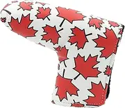 [Foretra] Canada Maple Leafs Pattern - Golf Putter Headcover Quality PU Leather Magnetic Closure for Mallet Style Putters Scotty Cameron Odyssey Taylormade Ping