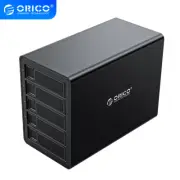 ORICO 10Gbps 5 Bay Hard Drive Enclosure Daisy Chain USB3.1 Type-C 2.5"/3.5" HDD