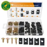 170Pcs Car U-Clip and Screw Assortment Kit 9 Different Sizes Automotive U Nut an
