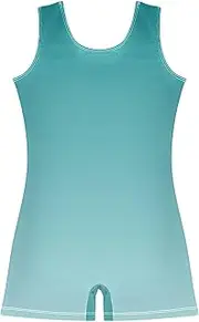 [GAIGEO] Teal Blue Powder Gradient Leotards for Gymnastics Toddler Girls Unitard Ballet Dance Outfit Unitard 2-3t