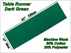 Birthday, Party and Tableware Decorations Dark Green Table Runner Ribbed 14"x51"