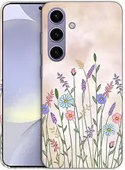 [SuzaCase] Back Case for Samsung Galaxy S24 Plus 5G - Stylish Floral Watercolored Design Printed Cute, Sleek Durable Hardshell Protective Designer Phone Case/Cover for Samsung S24 Plus 5G
