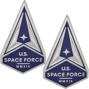 [MEDALS OF AMERICA EST. 1976] U.S. Space Force Collar Device - 1 pair, Navy Blue, One size