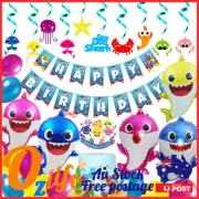 Deluxe Pinkfong Baby Shark Balloons Set Air Inflatable Birthday Party Decoration