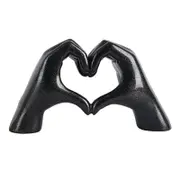 Nordic Style Heart Gesture Sculpture Resin Abstract Hand Love Statue Figurines Wedding Home Living Room Desktop Ornaments