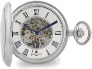 Charles Hubert Chrome Finish Open Window Case Pocket Watch