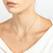 9ct Yellow Gold 3/4 Carat Diamond Pendant, 9ct Yellow Gold Silver Filled 50cm Curb Chain 30 gauge (15250678)