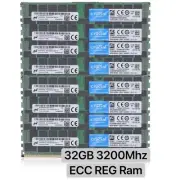 Crucial 256GB 8X32GB DDR4 3200MHz ECC Registered Server Memory Ram CT32G4RFD432A