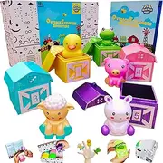 Montessori Toys for Toddlers: Farm Animals Toy Set with Colourful Barns, Storage Box & Activity Guide - Learning & Education Toys, Ideal as Baby & Toddler Toys, A Joyful Gift for Little Learners