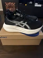Asics Gel-Nimbus 27 Black/Lake Grey Standard Width Men Size 9.5 Brand New