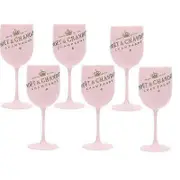 500ml Moet Champagne Flutes Glasses Plastic Acrylic Champagne Glass Wine Glass PINK 6PCS