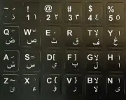 ARABIC LETTERS KEYBOARD STICKERS ( WHITE ) + ENGLISH AUSSIE STOCK FAST POST