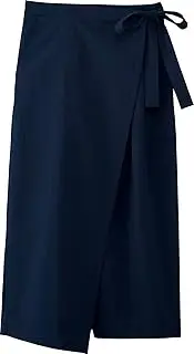 Arbe(アルベ) Albe DN8504 Japanese Style Pants, Apron Style, Women's, Elastic Waist, No Hemming Required, With Pockets, Japanese Food, Izakaya, Kappo, Sushi Uniform, C-5 Navy, 5 号