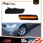 2x Smoked Lens Amber LED Side Marker Corner Lights Lamps For Toyota Lexus Scion (for: Toyota)