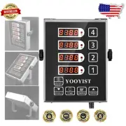 Durable Stainless Steel Cooking Timer – 4 Channels with LED Display & Loud Alarm