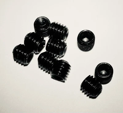 10-32 x 3/16” setscrews Black Alloy Steel - Lot Of Ten