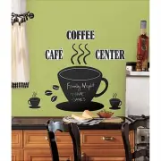 COFFEE CUP CHALKBOARD wall stickers MURAL 22 decals cafe beans kitchen chalk inc