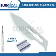 1000 Scalpel Blades #24 Surgical Dental ENT Instruments with Free #4 BP Handle
