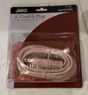 Juno Lighting #ULH-CP-WH 6’ Cord And Plug Connector 3-Wire White