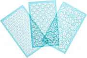 COHEALI 3 Sheets Polymer Clay Stencils Durable Silk Screen Templates for DIY Crafts Easy to Use Mesh Printing for Jewelry and Projects Portable Crafting Tools