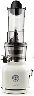 Slow Juicer Masticating Juicer Machine, Wide Groove Slow Juicer for Nutritious Fruit and Vegetable Juicer Spiral Cold Press Juicer is Masticating Juicers for Vegetables,Red-White