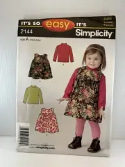 Simplicity - Easy Sew Pattern 2144 Pinafore & Top Size 6mths - 4 FREE POSTAGE