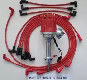 small cap 1959-72 CHRYSLER 383 400 RED PRO HEI Distributor + Spark Plug Wires