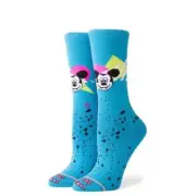 Stance Turquoise THE TRUE ORIGINAL Mickey Mouse Socks Wm's Small 5-7.5 NWT $18