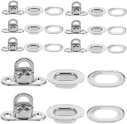 LIFKOME Handbag Strap Buckles 20pcs Metal Buckles Oval Eyelet Slot Bag Locks for Luggage Toolboxes and