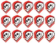 5 New Sets Harrows Quadro Standard Dart Flights – Bad Boy