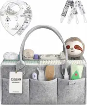 Baby Diaper Caddy Organizer Nursery Basket Set Baby Basket Gift Registry Baby...