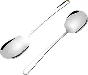 Tablespoons 304 Stainless Steel Public Spoon Long Handle Distributing Spoon Hotel Restaurant Public Spoon Distributing Spoon Canteen Distributing Spoon 1pcs Serving Spoon (Size : Medium)