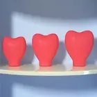 3pcs Brush Protective Case Heart Shape Protect Bristles Blush Brush Protective