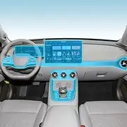 Car Interior Film Dashboard Piano Board Shift Center Console Anti-Scratch Transparent TPU Protection Film Accessories，for Denza N8 2023-2025 (Style A for RHD)