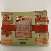 Pier 1 Imports Table Runner HARYANA 14”X72” Rust Gold Green FloralEmbroidery NWT