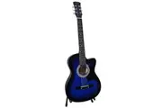 Karrera 38in Pro Cutaway Acoustic Guitar with Bag Strings - Blue Burst