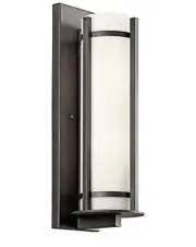 KICHLER 49120 AVI 2 light outdoor light (anvil iron) 19” tall